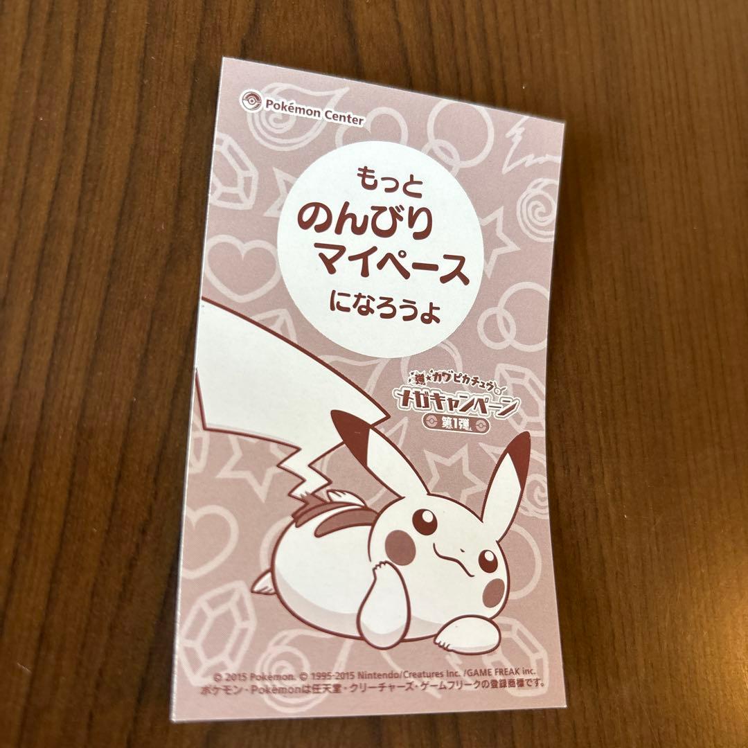 メガキャンペーン第1弾 ポンチョを着たピカチュウ名刺カード ヤドンポンチョ