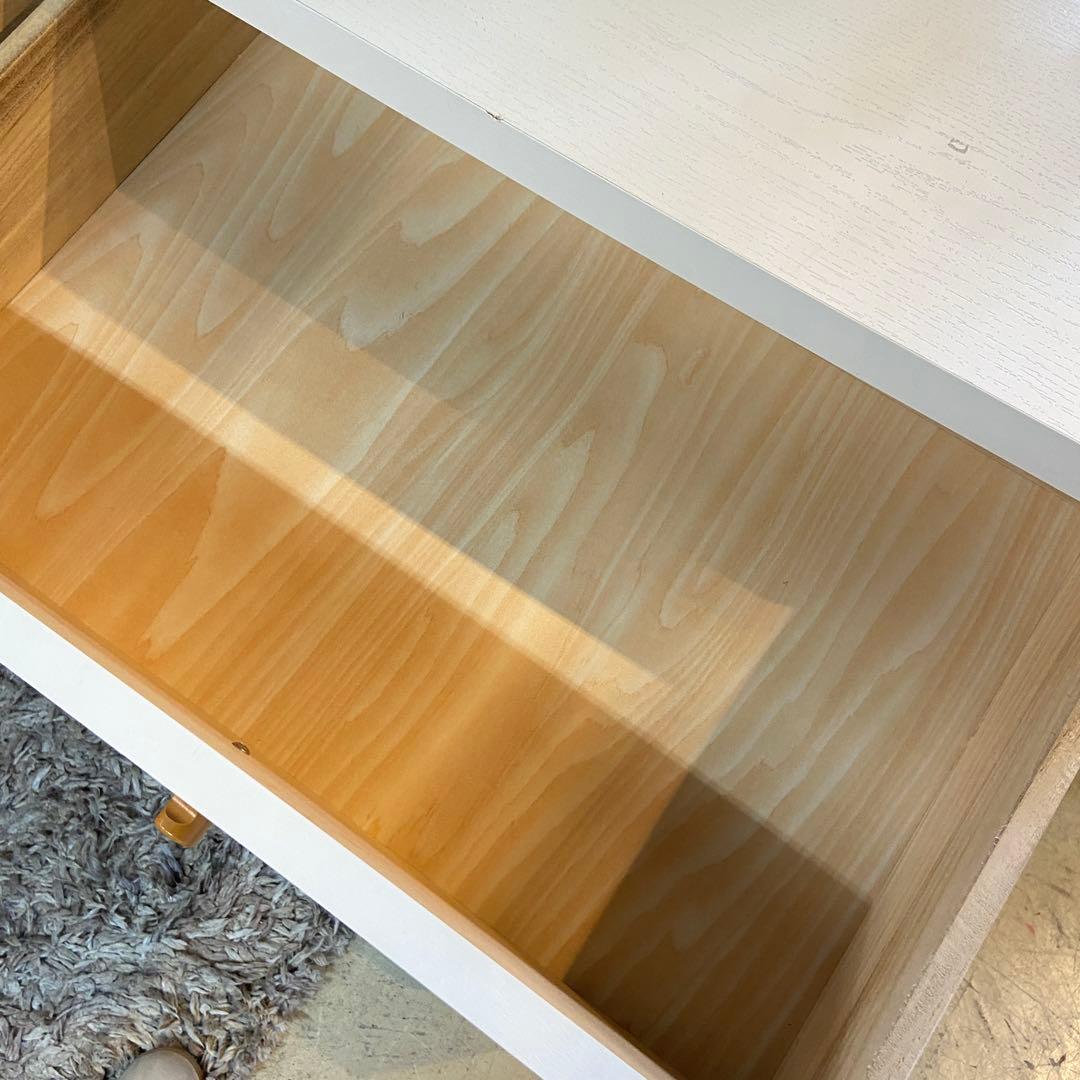 モモナチュラル　MOMO natural⭐️3段チェスト　ホワイト