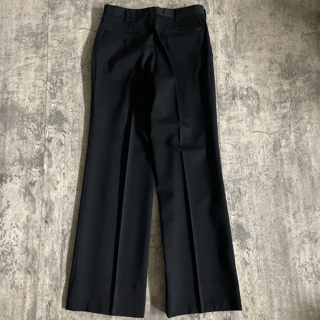 極美品 Apollo特注 極上ブラックウール ダブルスーツ 黒艶 セットアップ