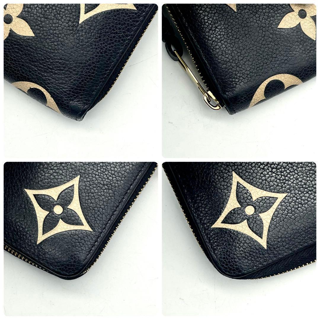 ルイヴィトン モノグラム ジッピーウォレット バイカラー 長財布 正規品 黒色