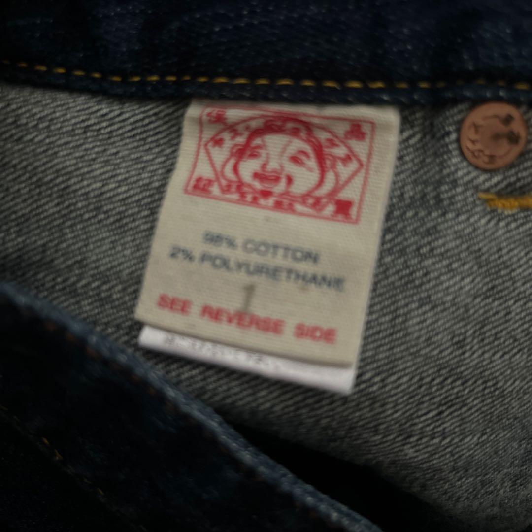 evisu ハート刺繍 ミニスカート