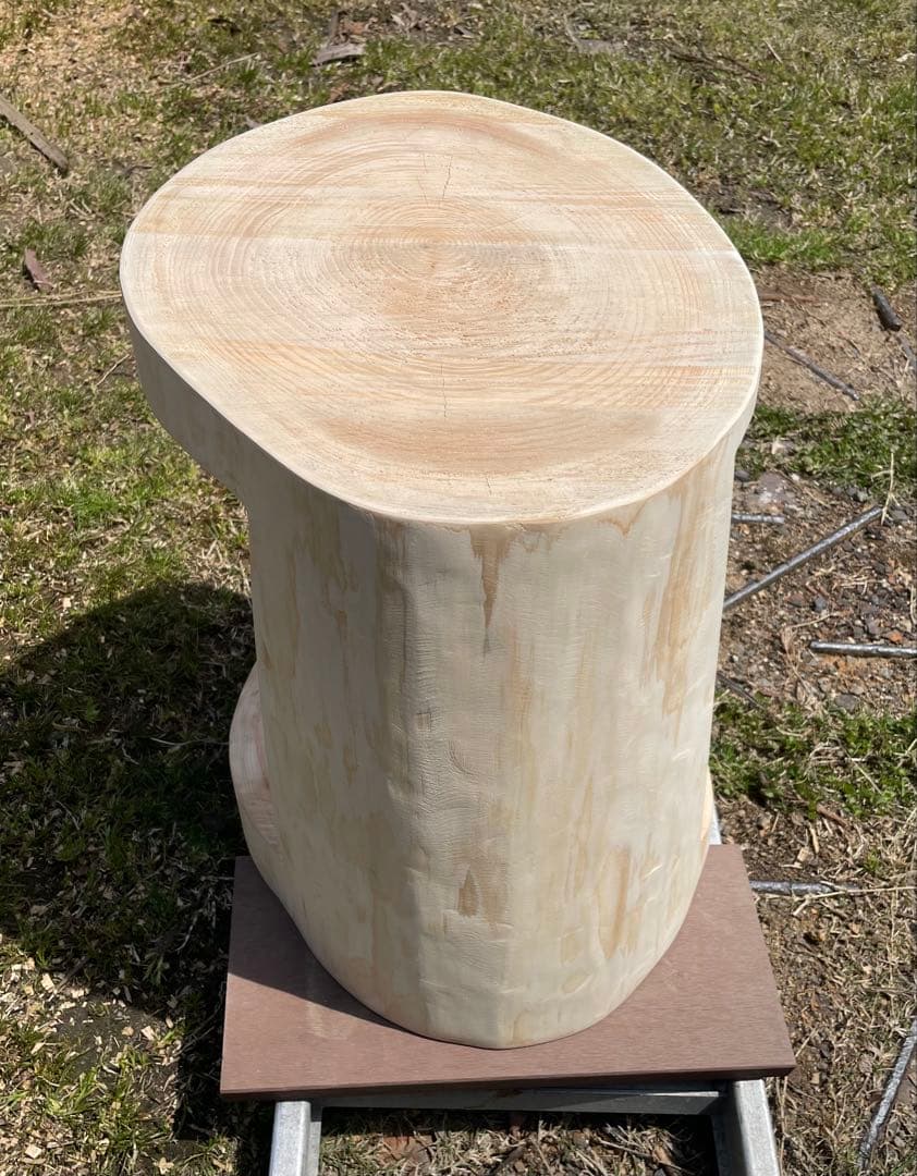 くり抜き スツール 切り株 丸太 インテリア ひのき