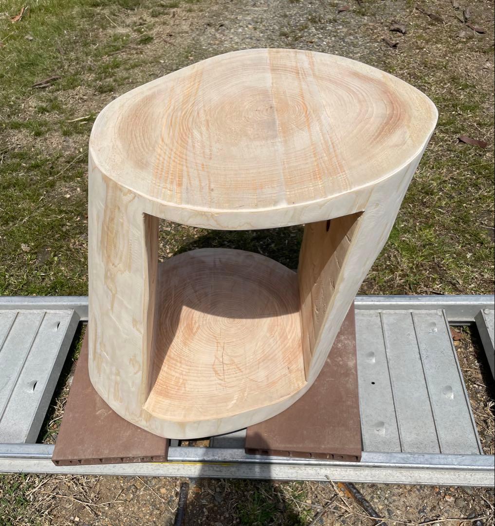 くり抜き スツール 切り株 丸太 インテリア ひのき