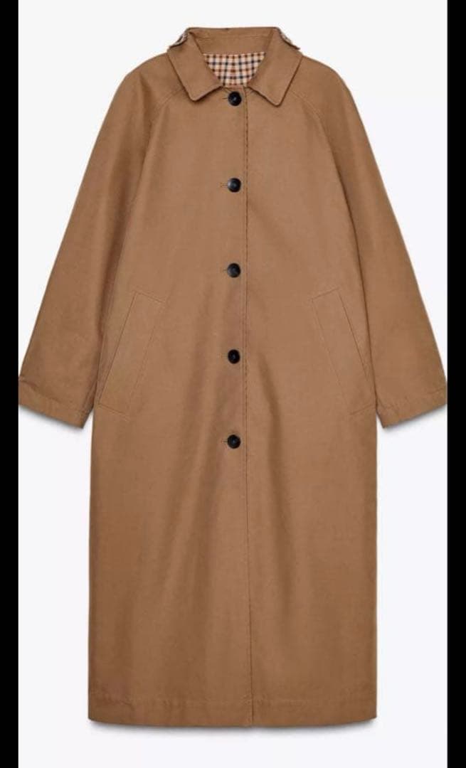 専用ZARAリバーシブルトレンチコートロング2025