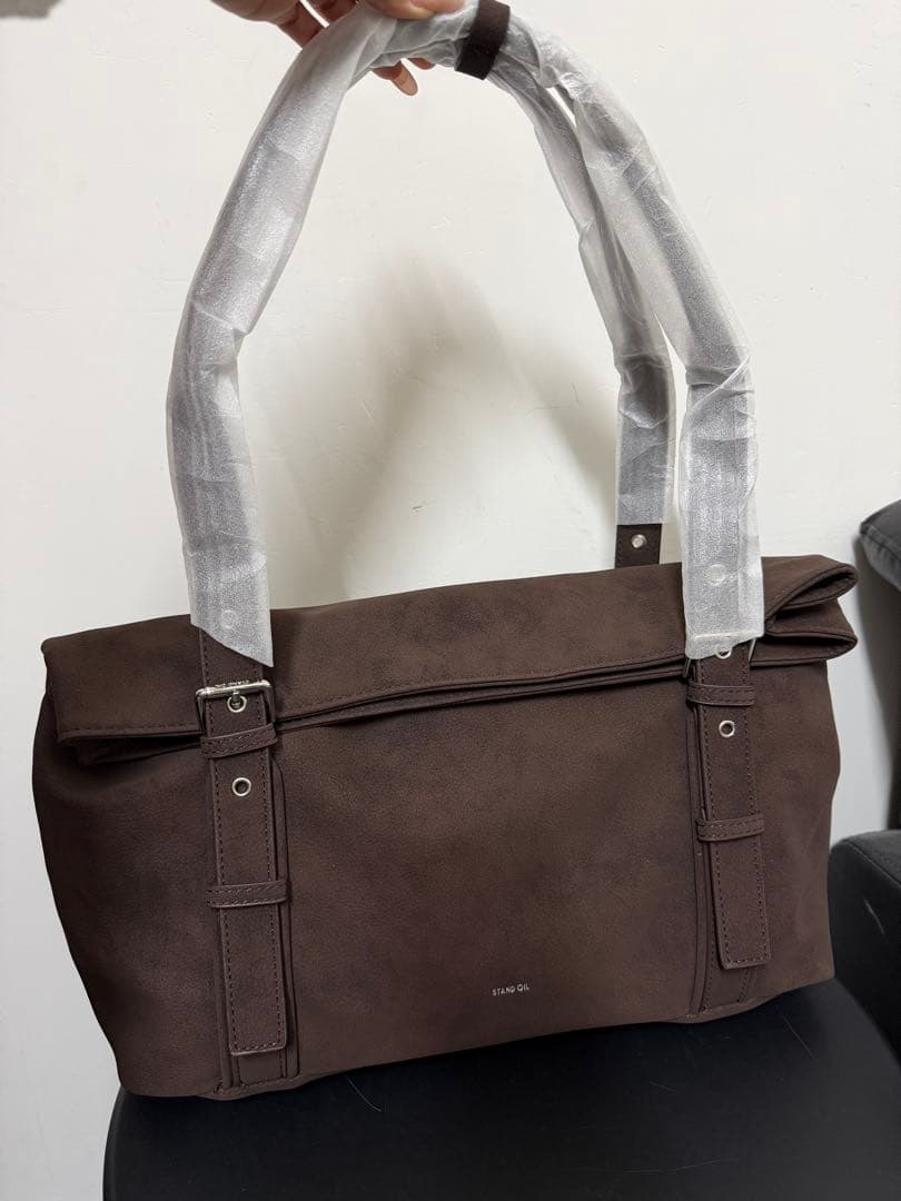 STAND OIL ブラウン ショルダーバッグp&)
