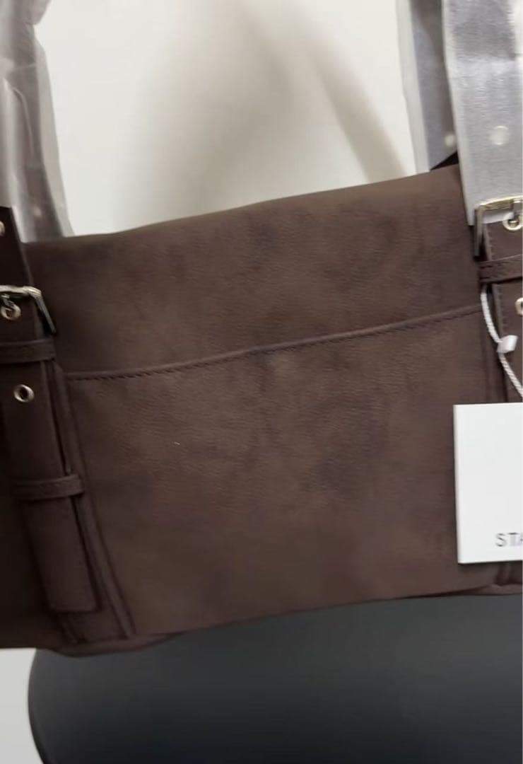 STAND OIL ブラウン ショルダーバッグp&)