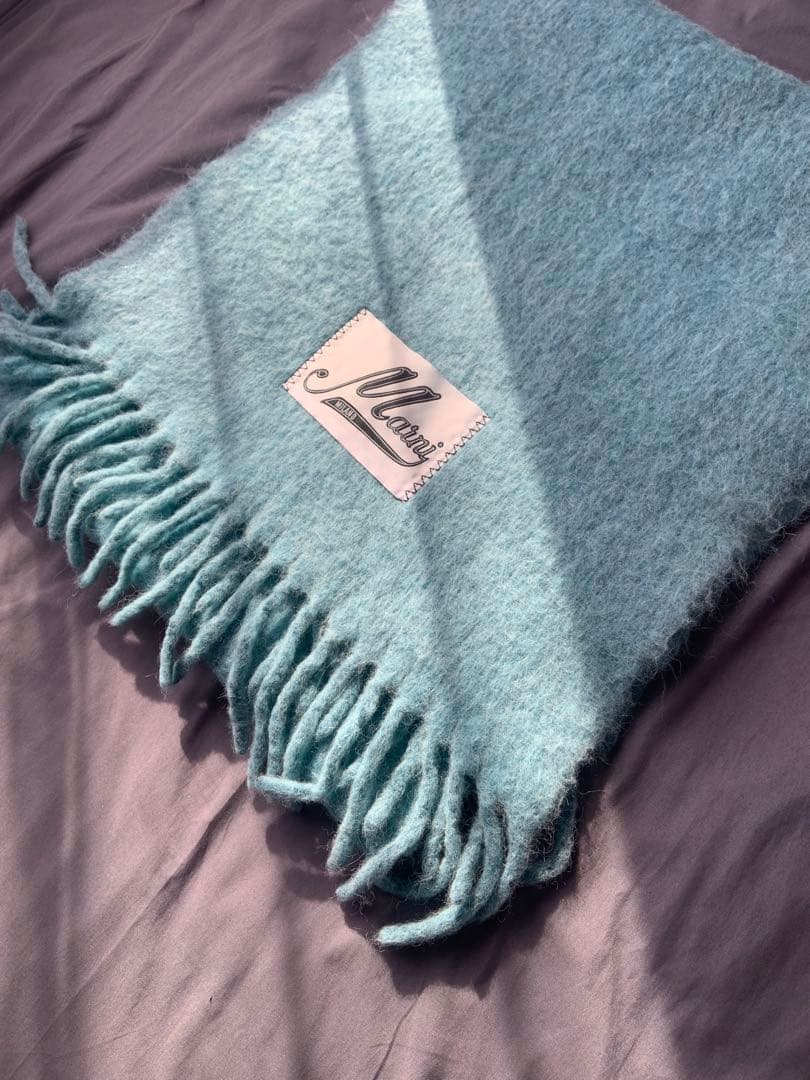 Marni アルパカマフラー ブルー