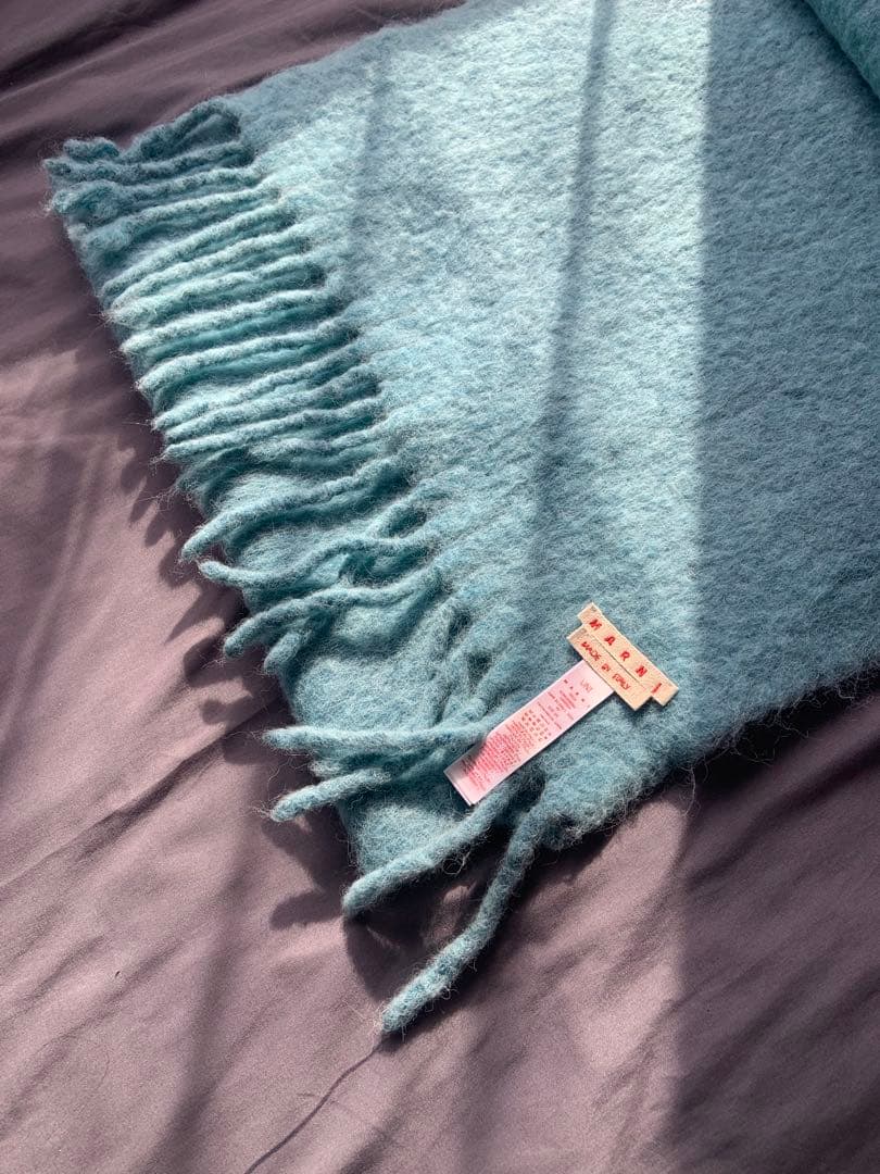 Marni アルパカマフラー ブルー