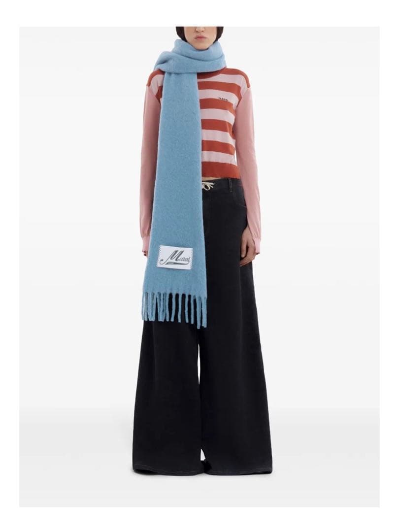 Marni アルパカマフラー ブルー