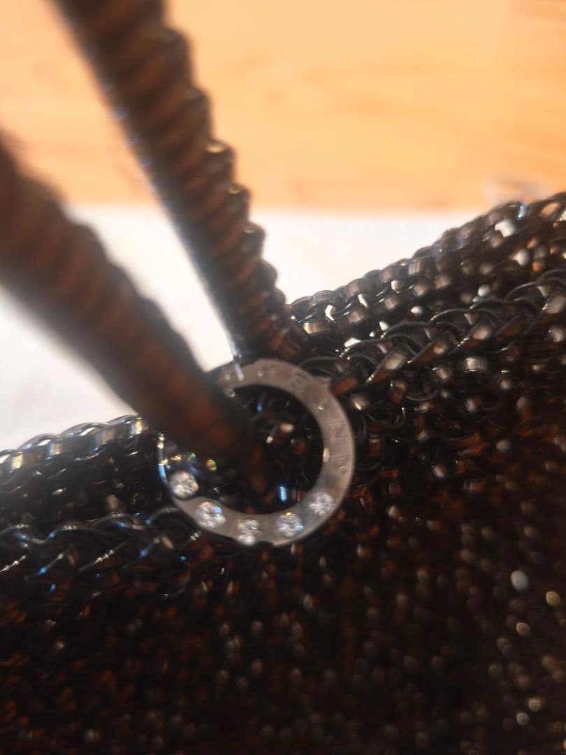 アンテプリマ　ラージ　ワイヤーバッグ　黒