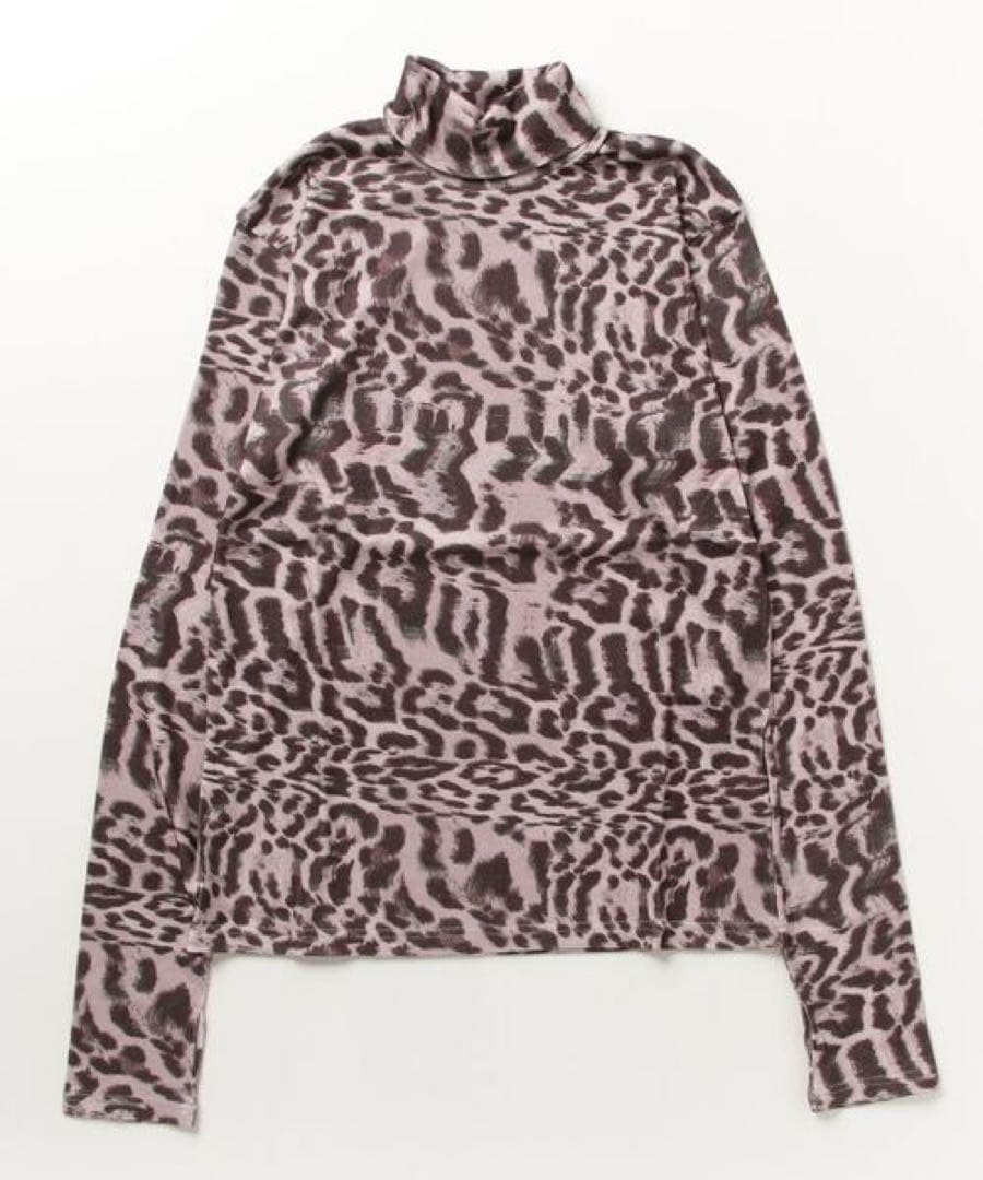 JOHN LAWRENCE SULLIVAN レオパードプリントタートルネック
