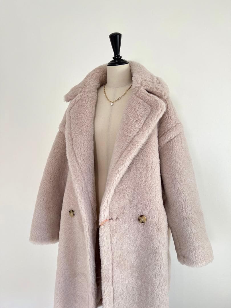 新型最新作❗️ベアロングコート テディコート ライトベージュ