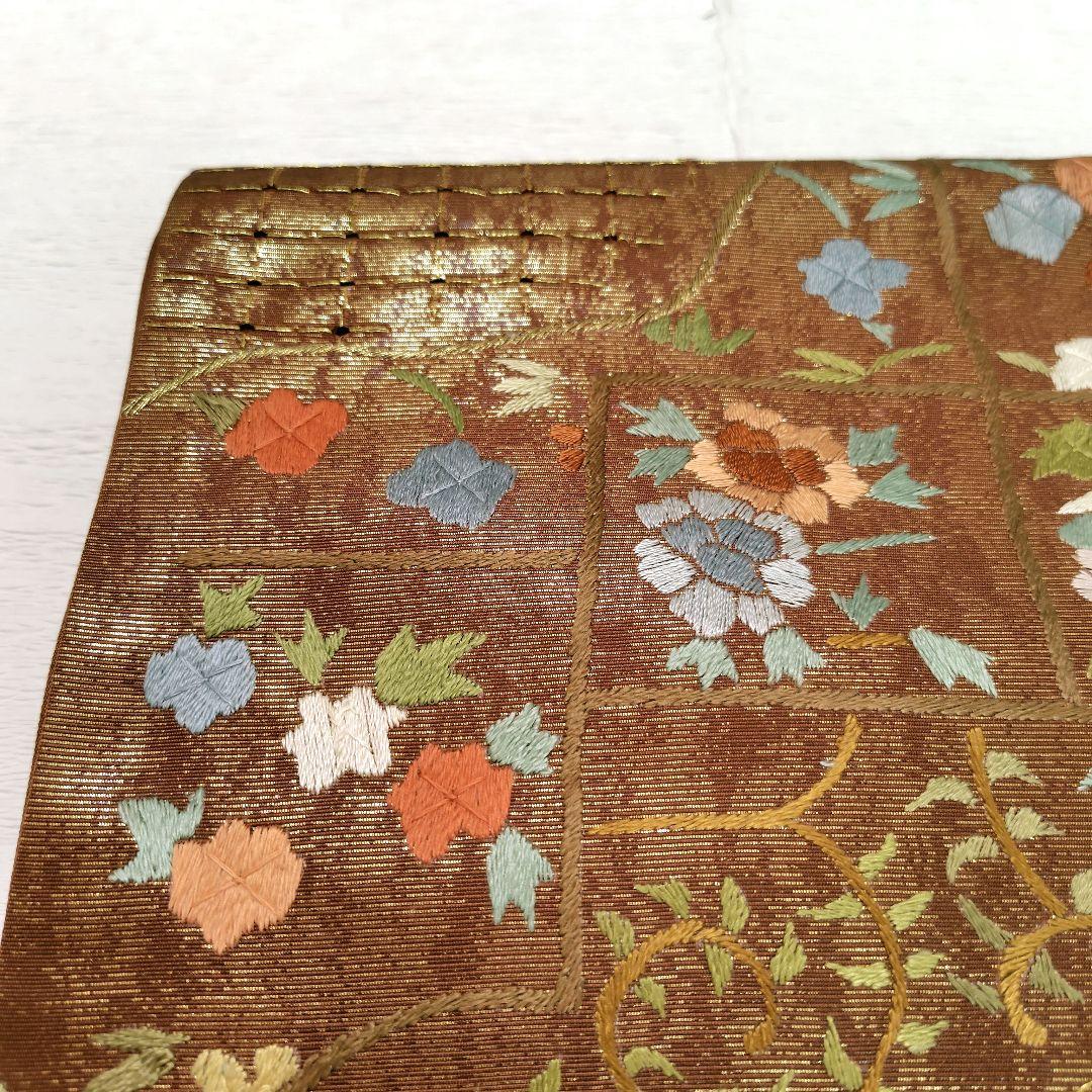 刺繍　袋帯　豪華　金糸