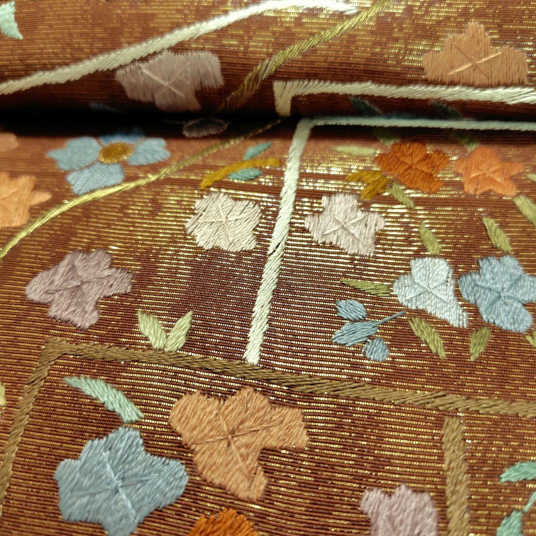 刺繍　袋帯　豪華　金糸