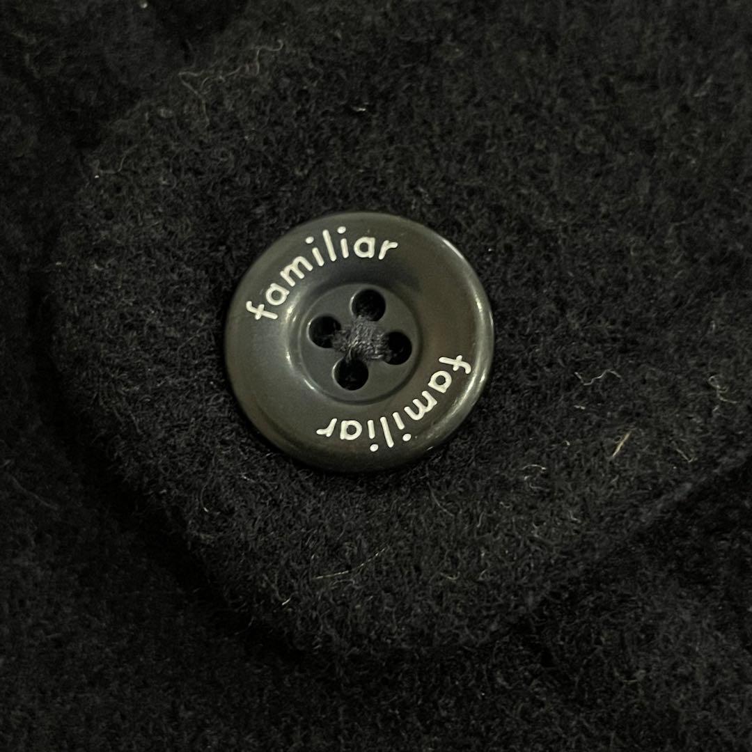 定価約6.4万円 未使用 ファミリア　ダッフルコート　現行　フード取り外し可　紺