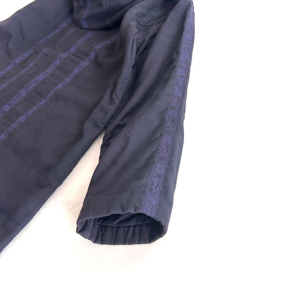 み*マ様 希少 HaaT イッセイミヤケ コットン刺繍コート 紺 ネイビー 綿