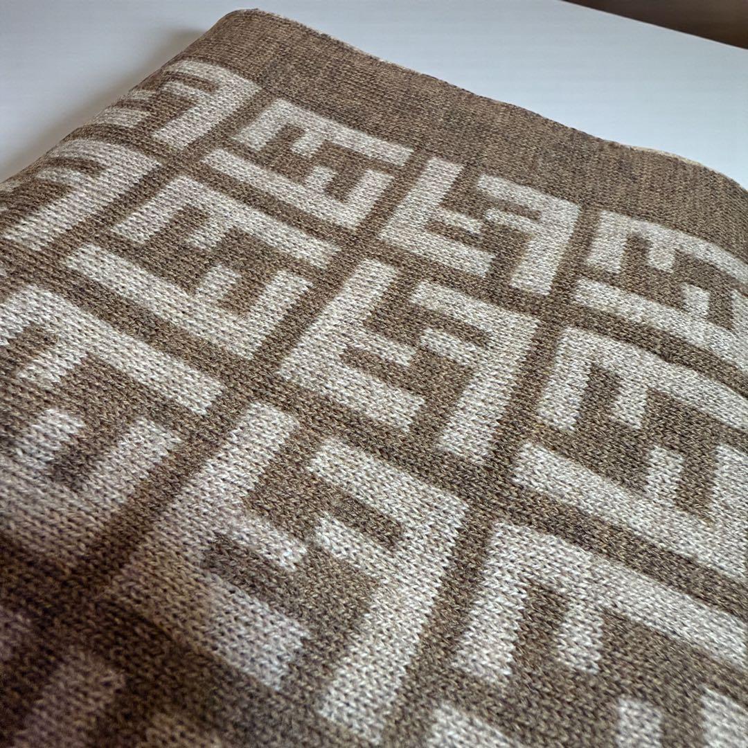 FENDI フェンディ マフラー ストール ズッカ柄 ウール リバーシブル