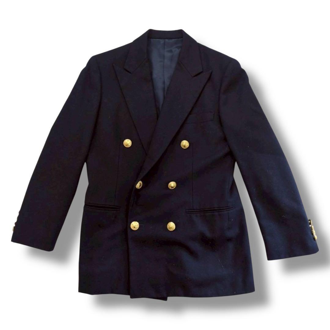 Ralph Lauren 紺ブレ　金ボタン　ダブルブレストジャケット ウール