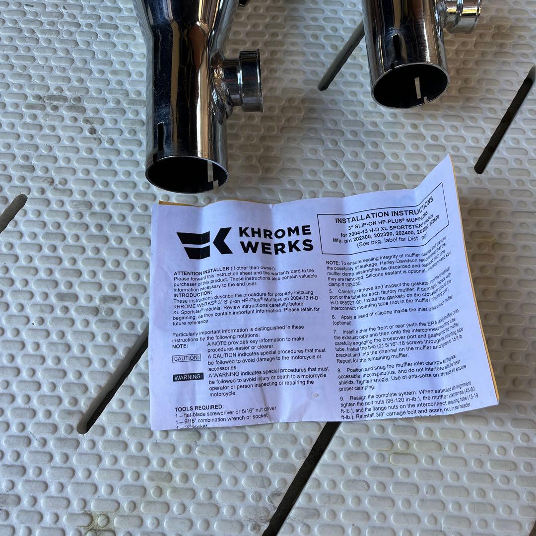 Khrome Werks クロムワークスマフラー2013年ハーレースポーツスター