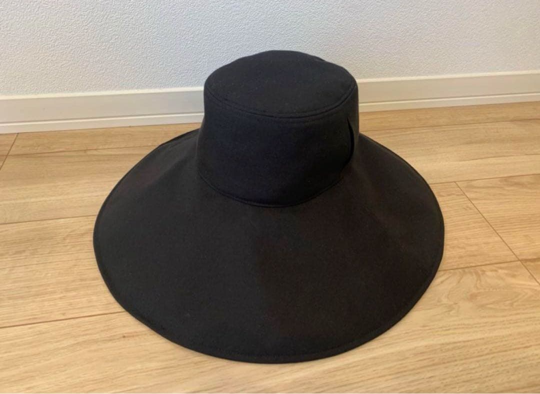 【美品】Lサイズ サンバリア100 ワイドハット　日よけ　UV対策　ブラック