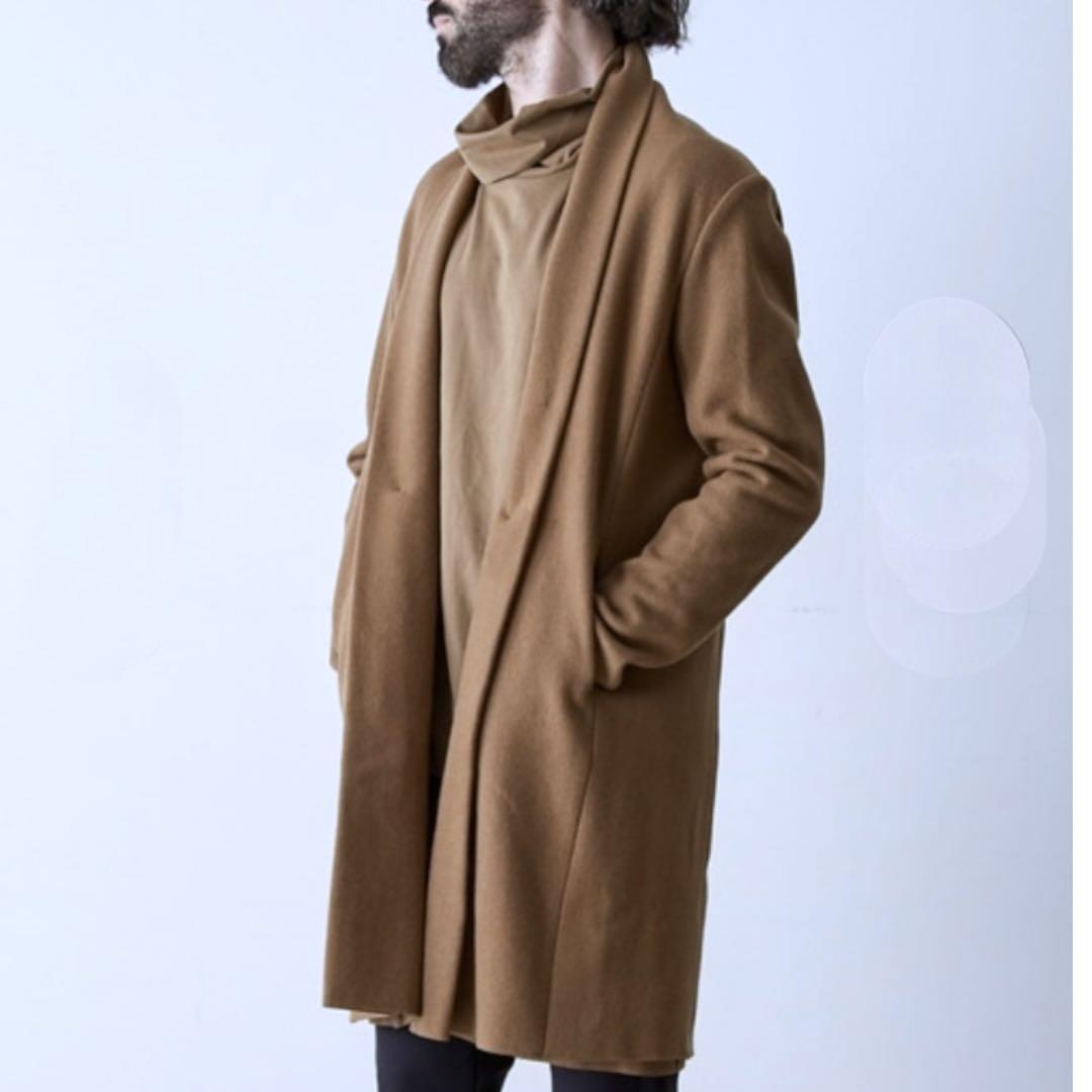 カズユキクマガイアタッチメント カシミヤ　ストレッチ　メルトンストールコート 2
