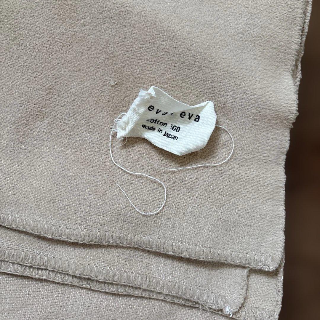 evam eva コットン　ブランケット　セージ色