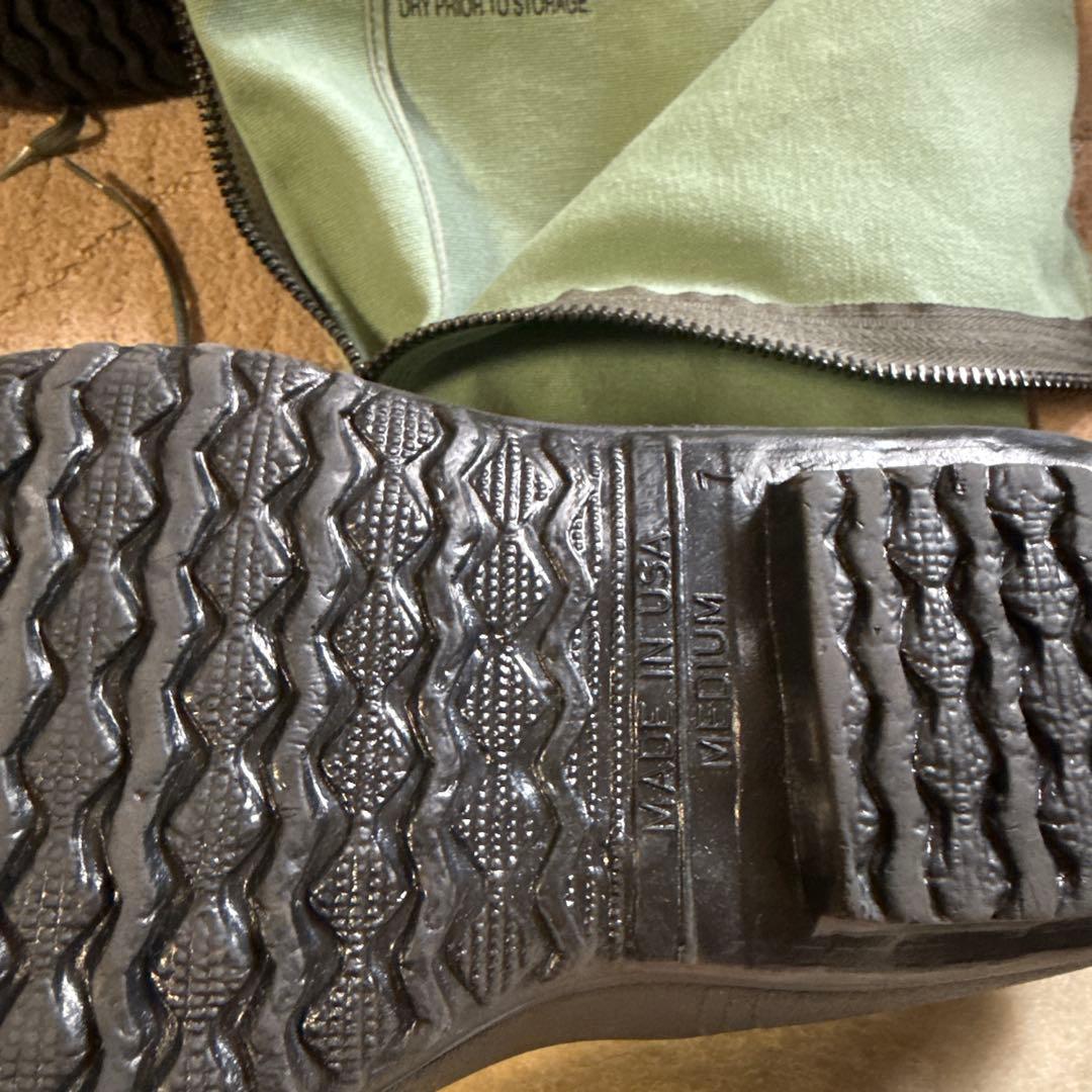 ミリタリーブーツ 緑色 キャンバス製