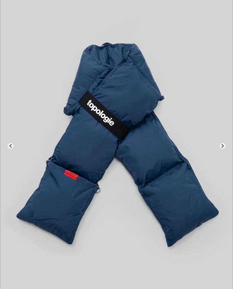 topologie マフラー Puffer Scarf Marine Blue
