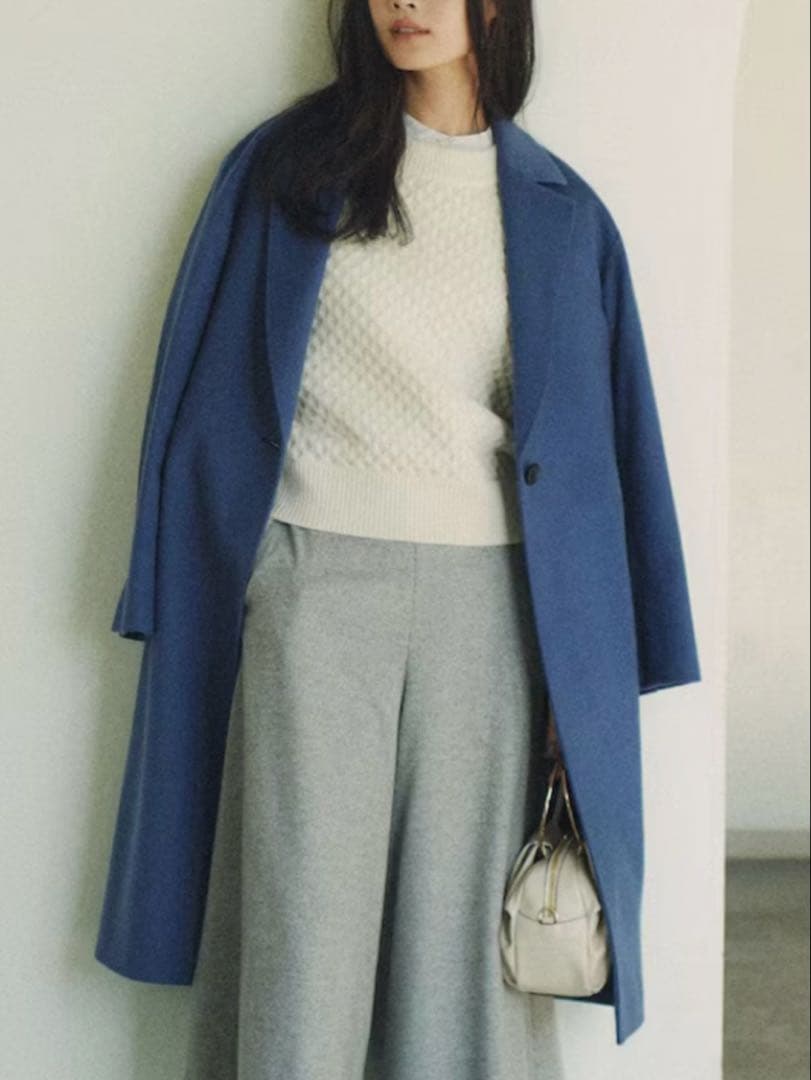 一度着用◇ 23区◇ウールカシミヤビーバー チェスター コート◇サイズ40