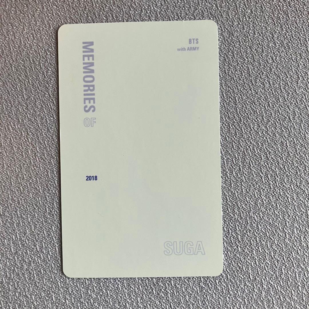 BTS MEMORIES OF 2018 トレカSUGA