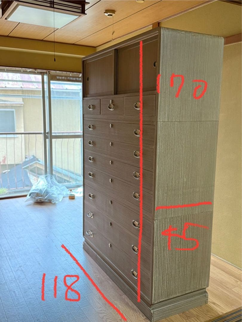 桐箪笥 伝統工芸士 館農 義明 着物箪笥 和箪笥　美品　鍵付き