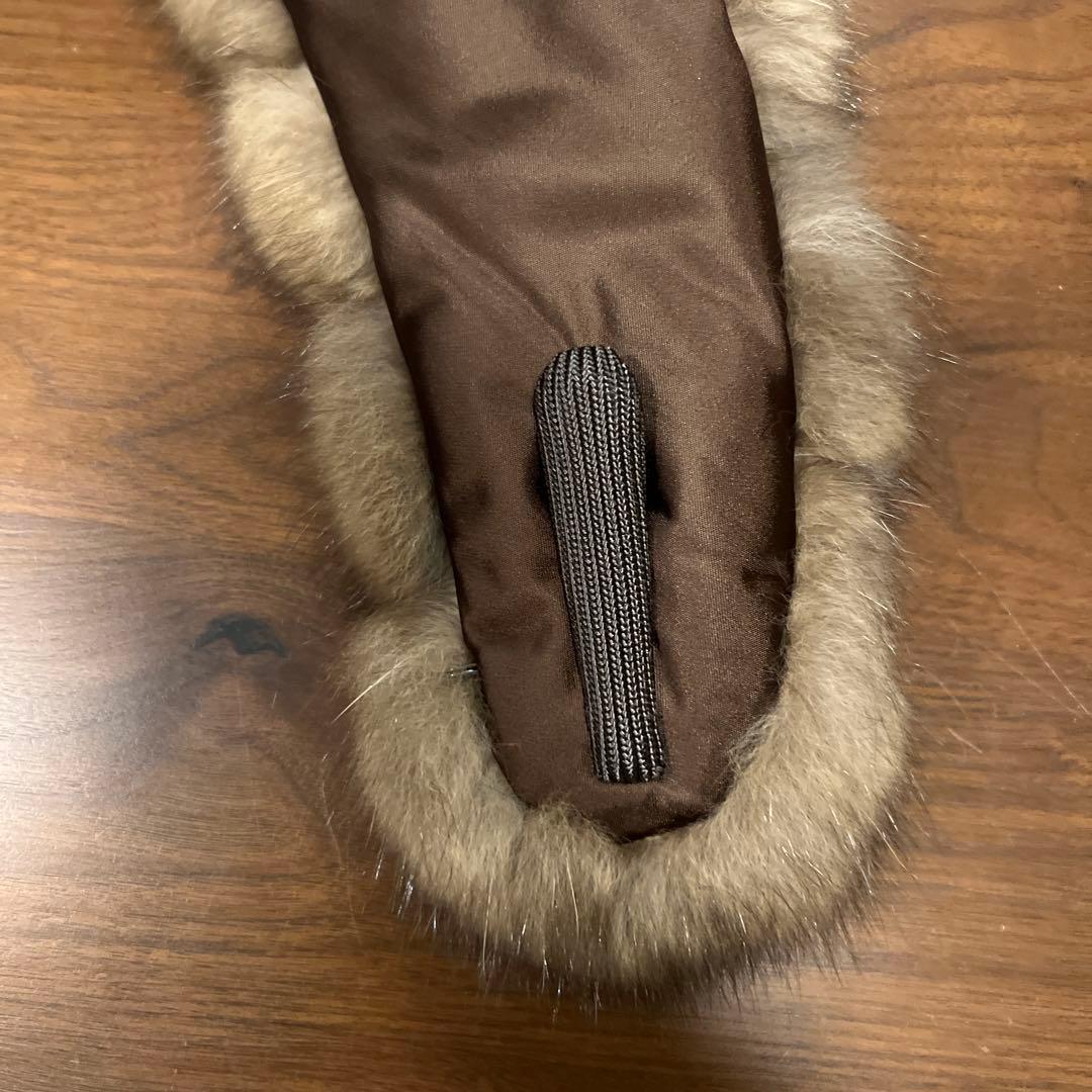 上品ブラウンファー ストール