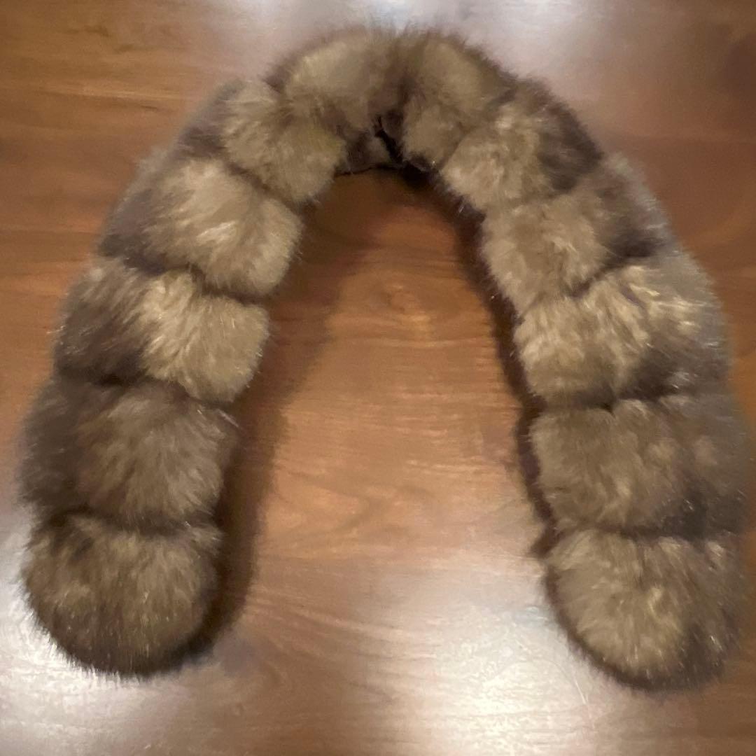 上品ブラウンファー ストール