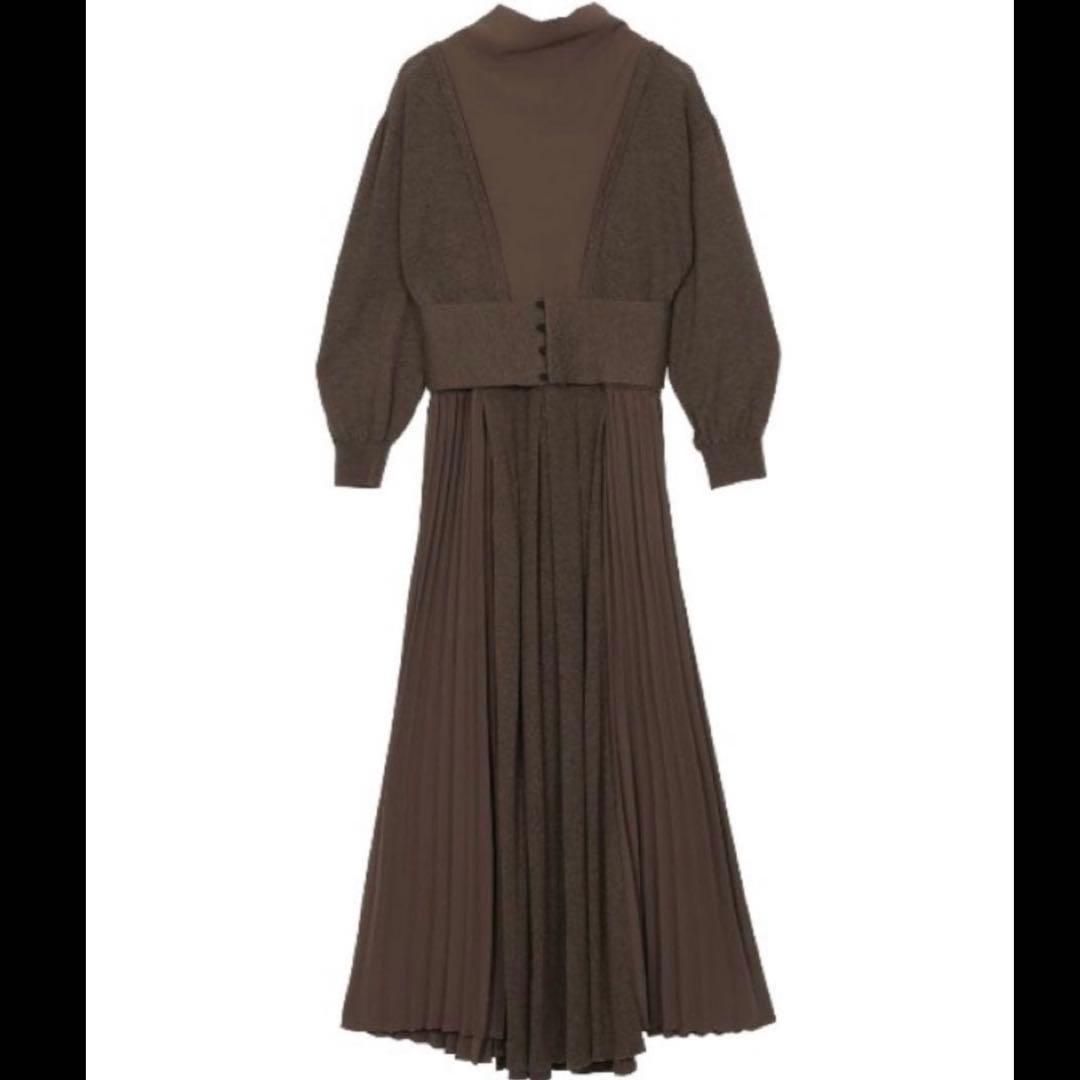 ワンピース Ameri vintage SIDE PLEATS KNIT DRESS M