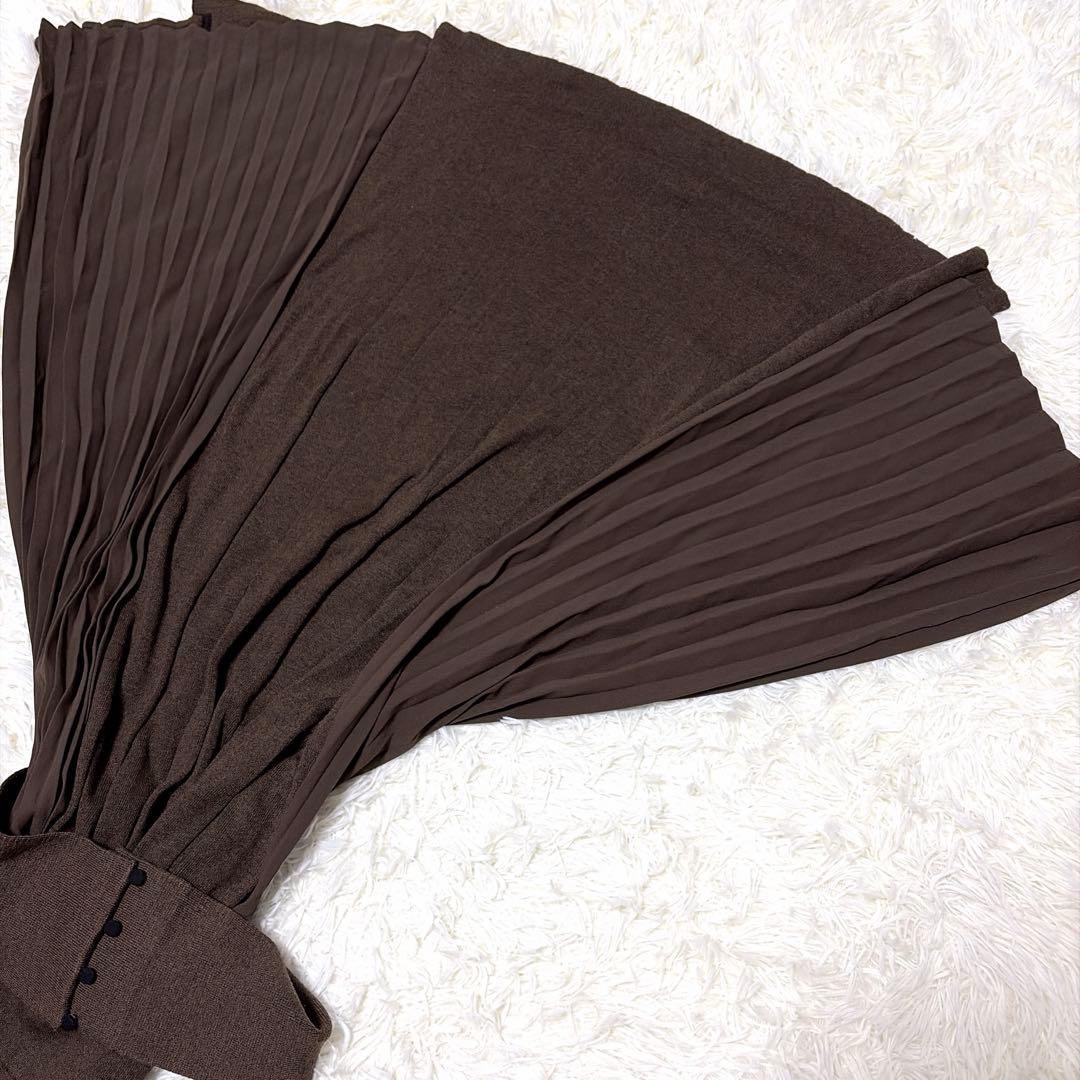 ワンピース Ameri vintage SIDE PLEATS KNIT DRESS M