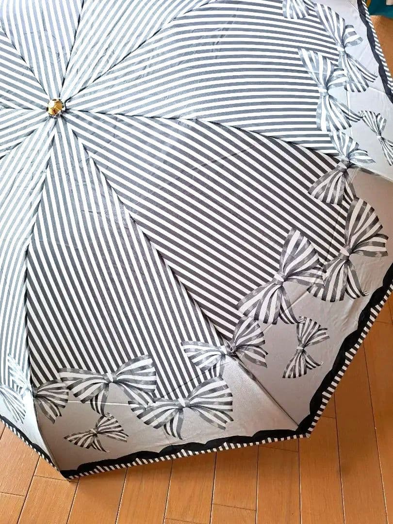 Christian Dior 折りたたみ傘 ストライプリボン新品未使用品
