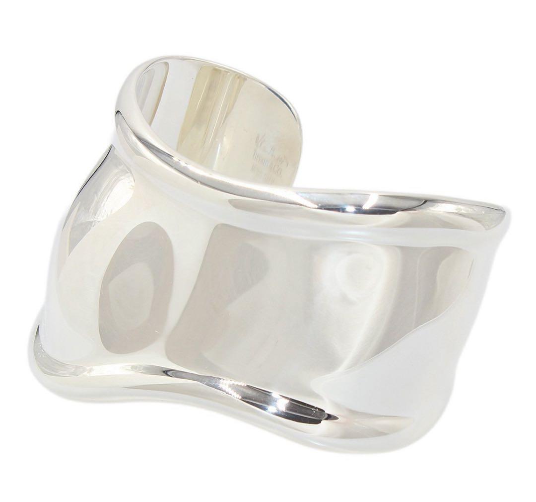 N2446 ティファニー SV925 シルバーボーンカフ ブレスレット バングル