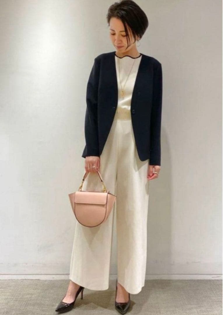 Ballsey ミラノリブ オールインワン 白 36 トゥモローランド