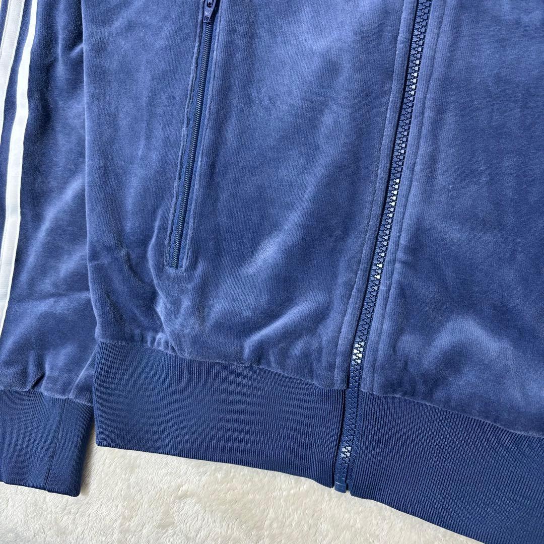 アディダスオリジナルス ベロア SSTトラックジャケット ネイビー 紺