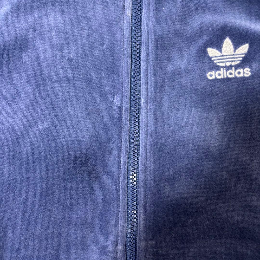 アディダスオリジナルス ベロア SSTトラックジャケット ネイビー 紺