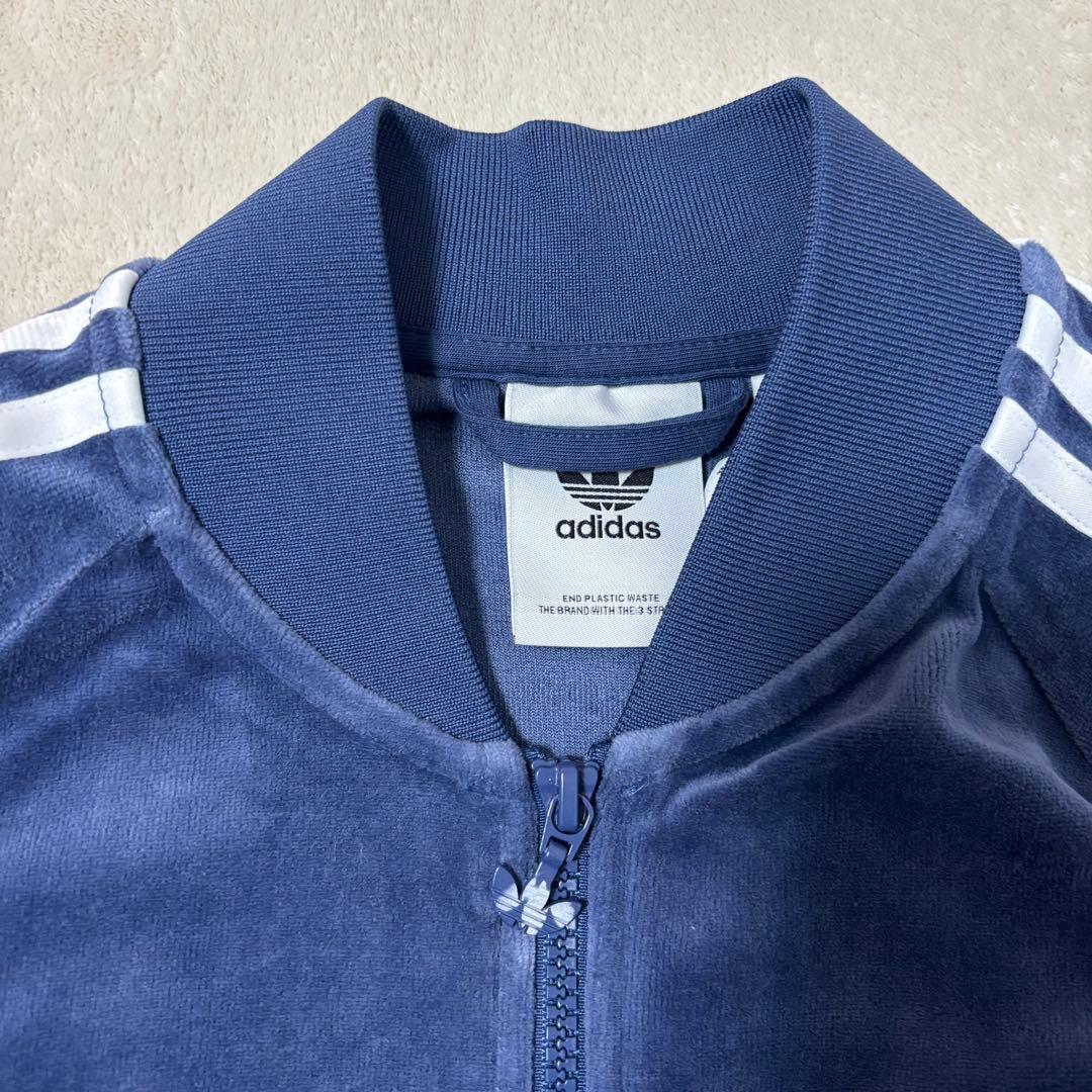 アディダスオリジナルス ベロア SSTトラックジャケット ネイビー 紺