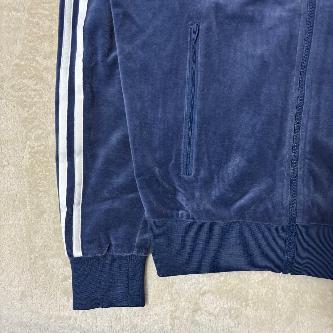 アディダスオリジナルス ベロア SSTトラックジャケット ネイビー 紺