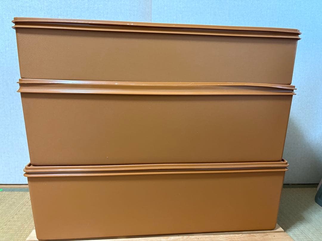 【中古品】タッパーウェア　ディープ/ロングスーパーケース　3個セット