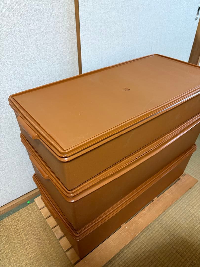 【中古品】タッパーウェア　ディープ/ロングスーパーケース　3個セット