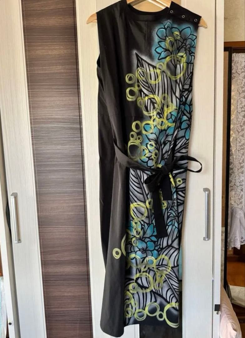 洋カン柄ノースリーブワンピース