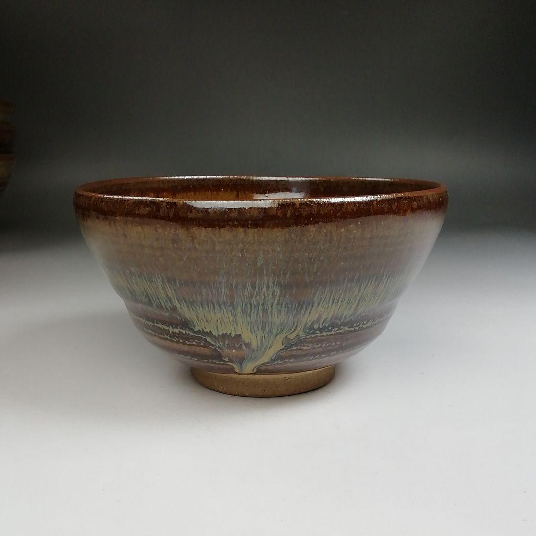 Ｔ９２１　数茶碗　十客『高取焼』『十三代　高取八仙 造』　共箱　茶道具