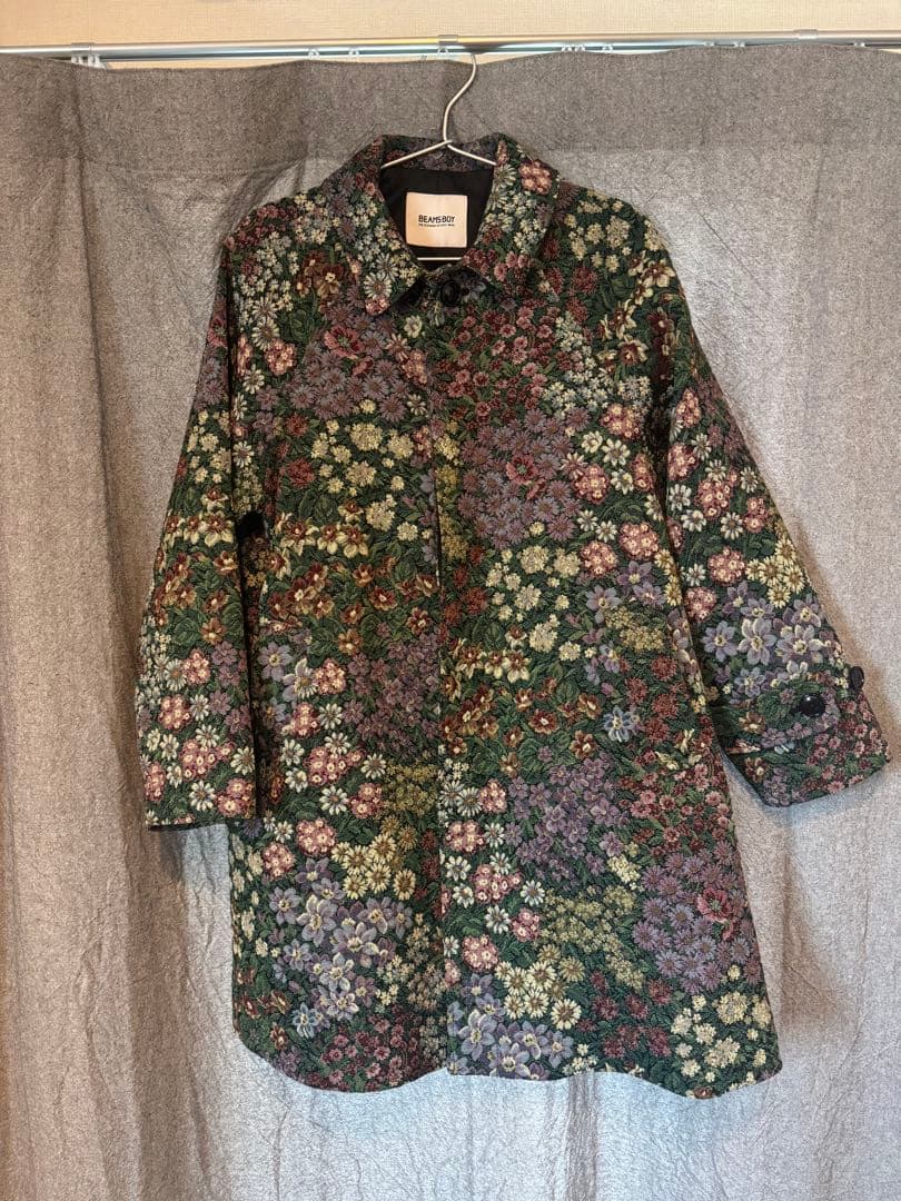 BEAMS BOY ゴブラン織り コート 花柄