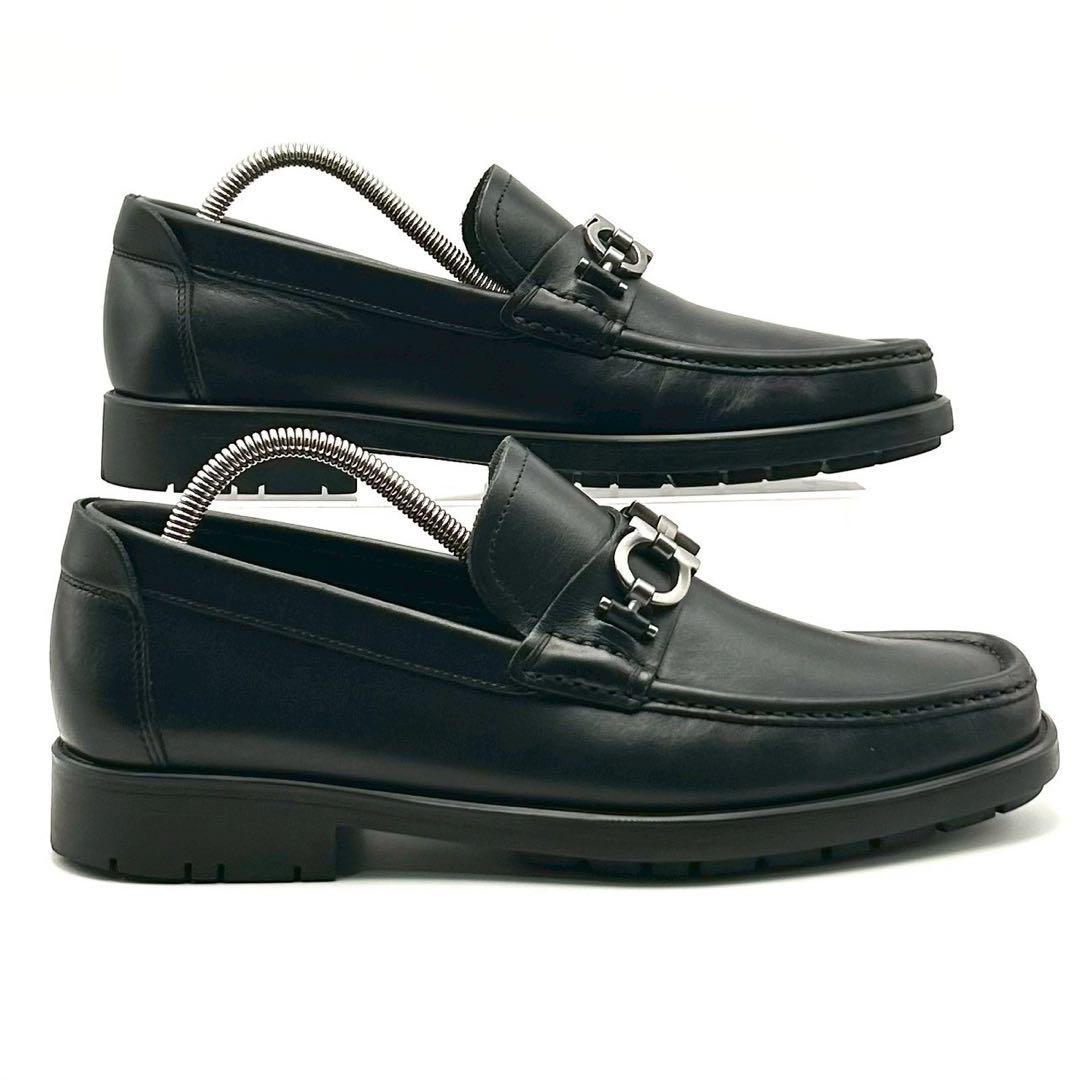 美品✨ フェラガモ 【24.5】 ビットローファー ガンチーニ ブラック 革靴