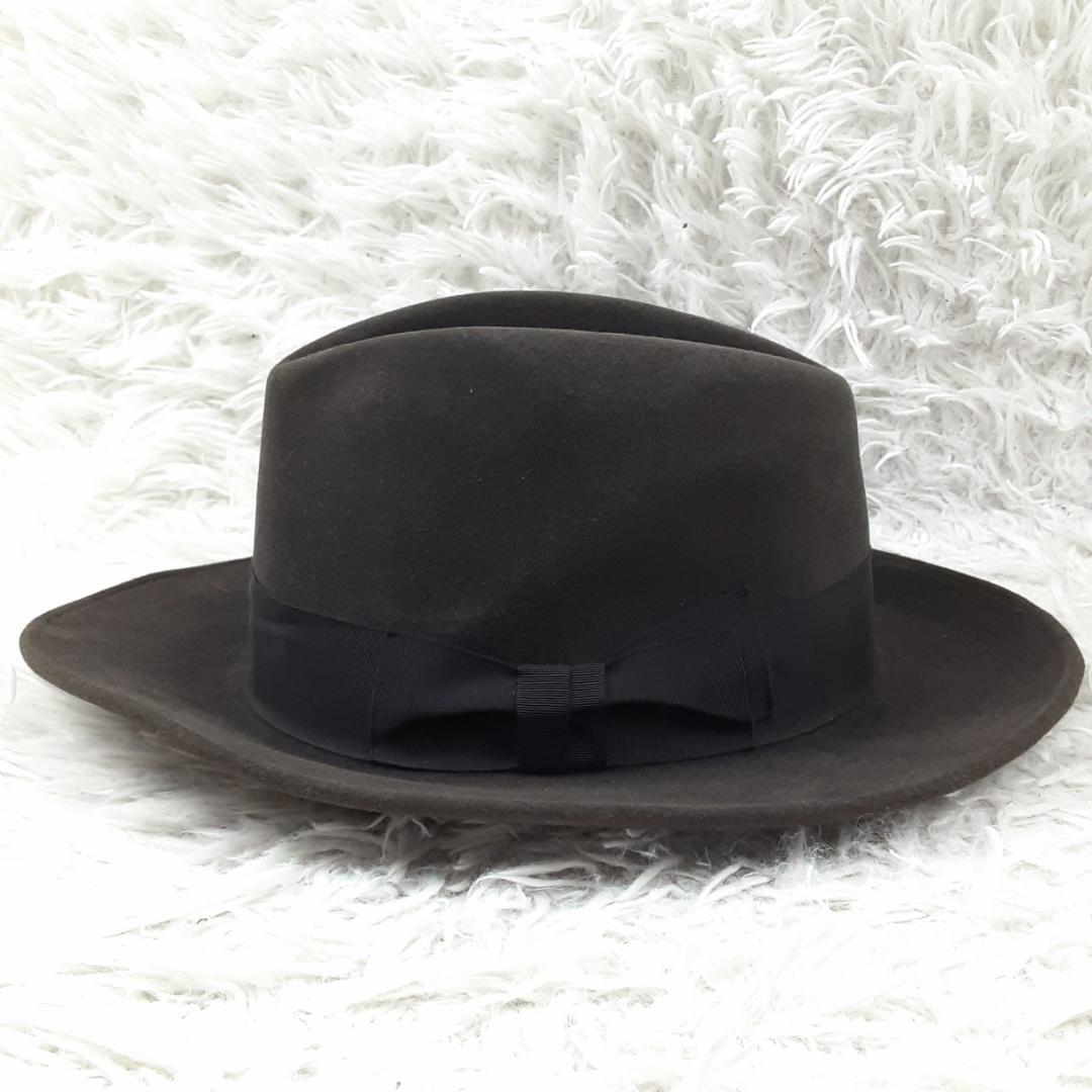 美品◎BUNJIROW ブンジロウ ラビットファーハット ブラウン 茶 文次郎