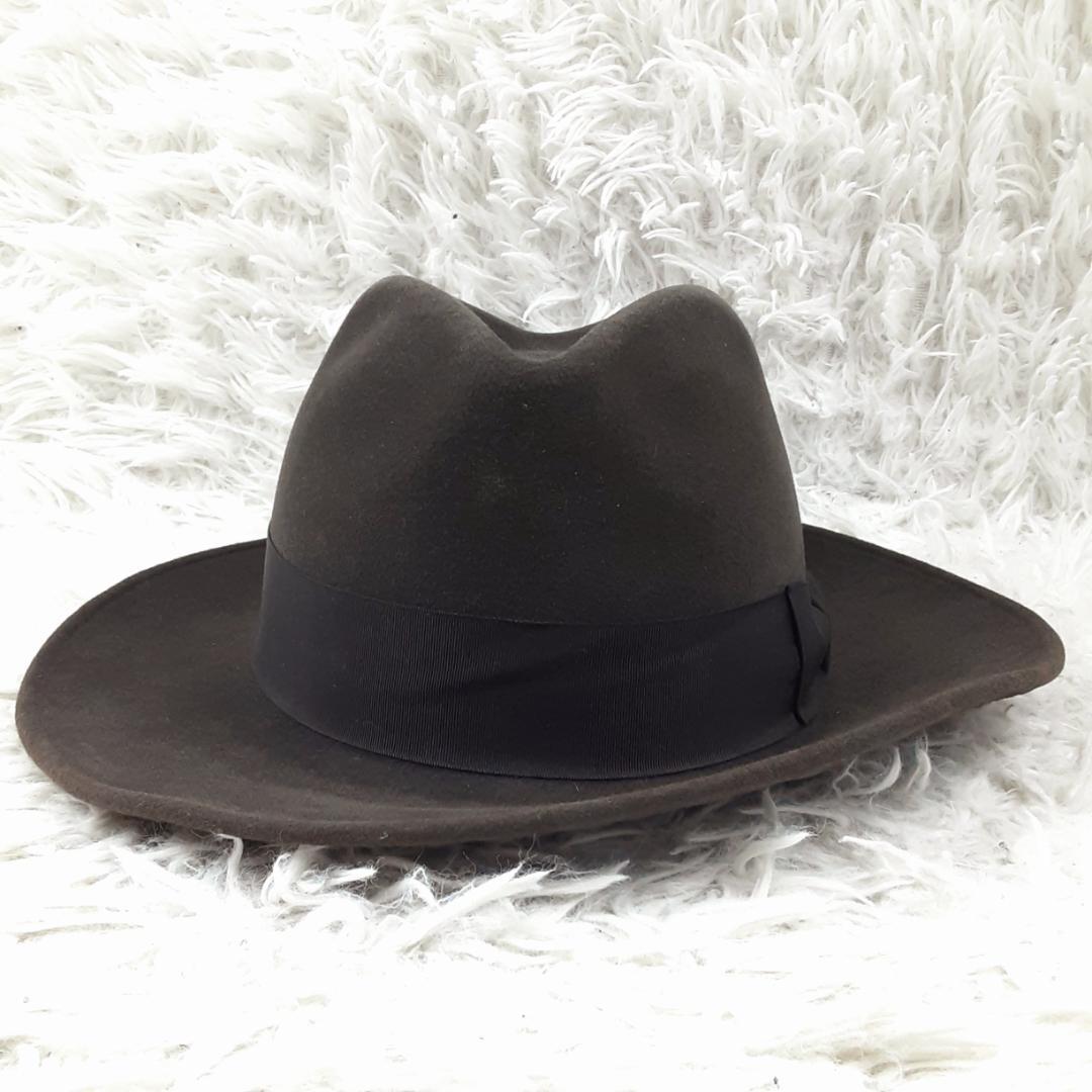 美品◎BUNJIROW ブンジロウ ラビットファーハット ブラウン 茶 文次郎